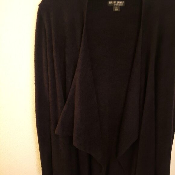 Barefoot Dreams Cozy Open Front Relaxed Fit Black Cardigan L/XL EUC - Picture 5 of 11